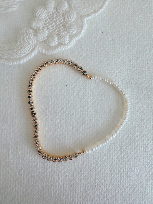 Adalira Tennis & Pearl Bracelet