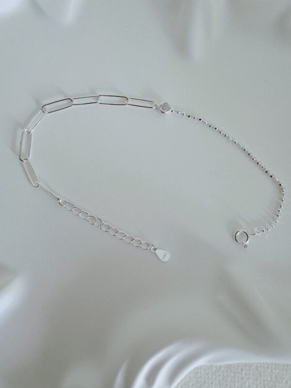 Minimalist Zirconia Silver Bracelet