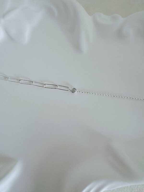 Minimalist Zirconia Silver Bracelet - Image 3