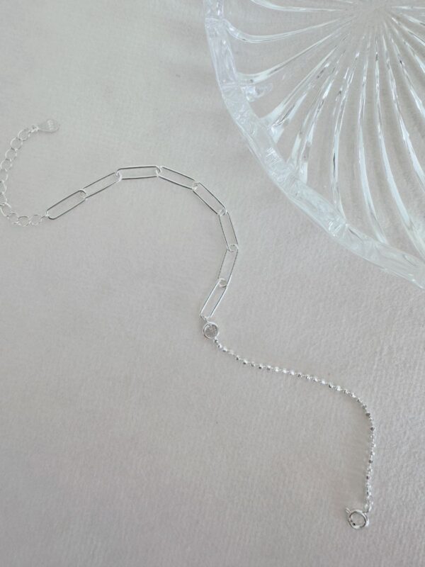 Minimalist Zirconia Silver Bracelet - Image 4