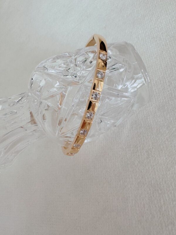 Buckle Zirconia Cuff Bangle - Image 3