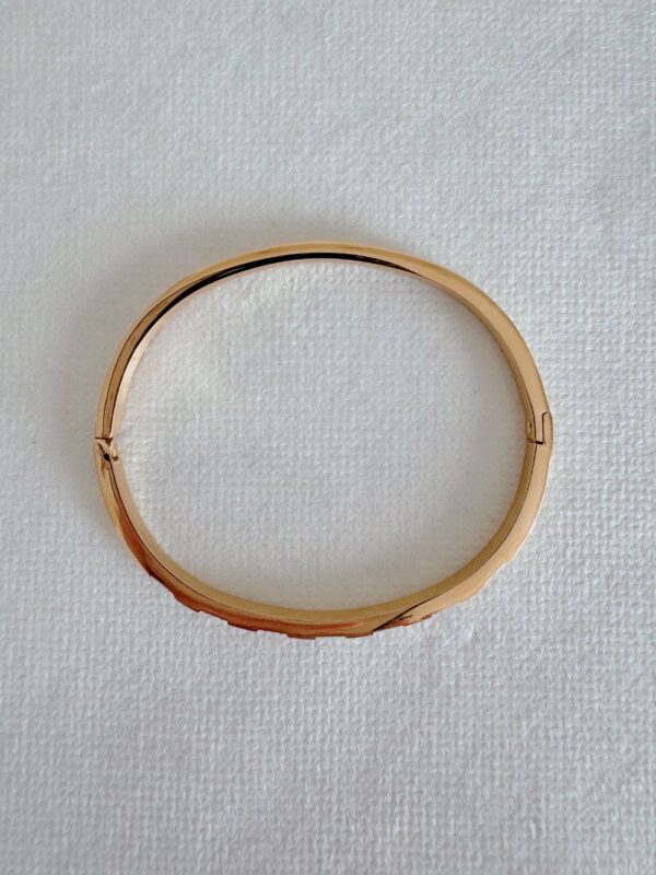 Buckle Zirconia Cuff Bangle - Image 4