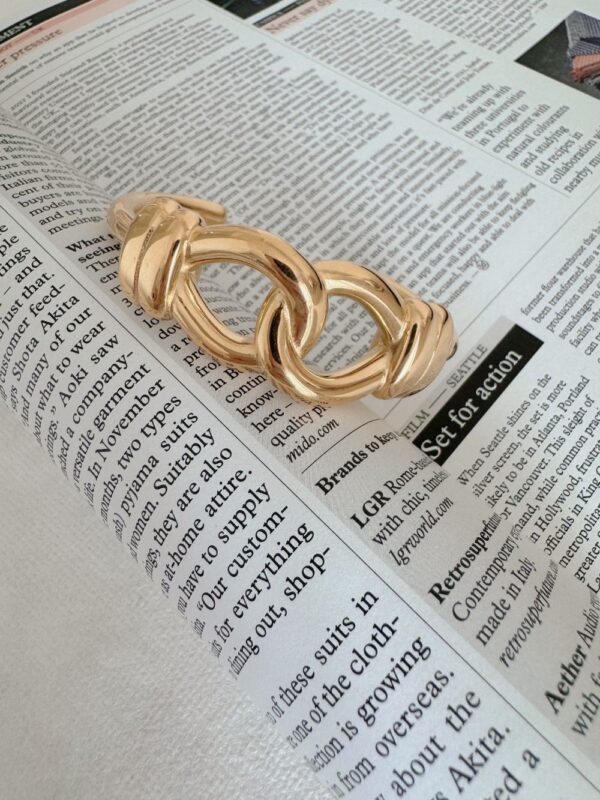 Cross Buckle Cuff Bangle - Image 3