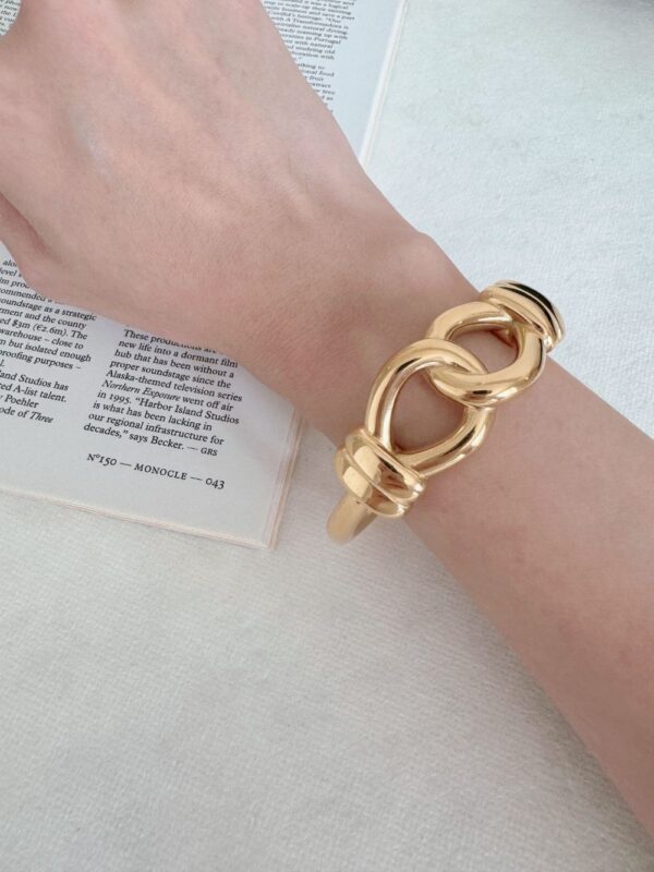 Cross Buckle Cuff Bangle