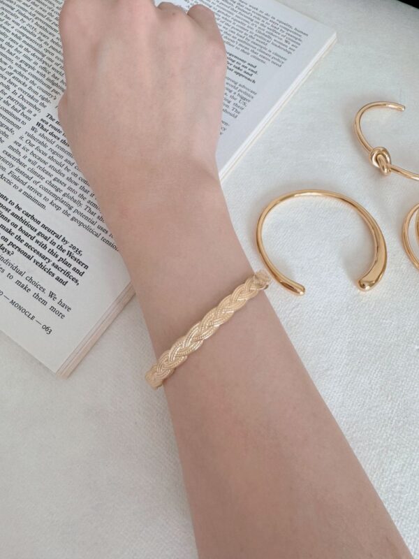 Twist Braided Cuff Bangle - Image 6