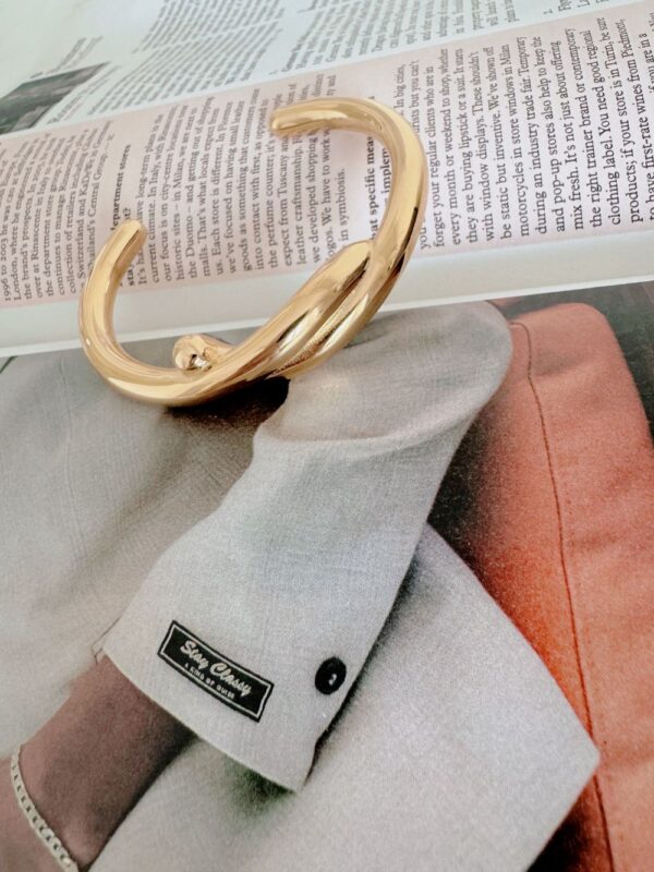 Cross Knotted Cuff Bangle