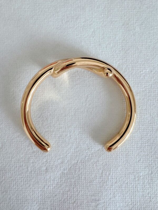 Cross Knotted Cuff Bangle - Image 5
