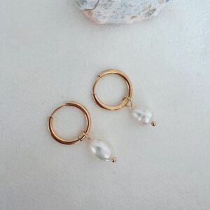 Freshwater Pearl Hoop Earrings