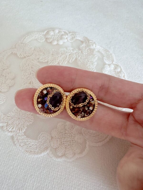 Red Wine Crystal Earrings - Image 5