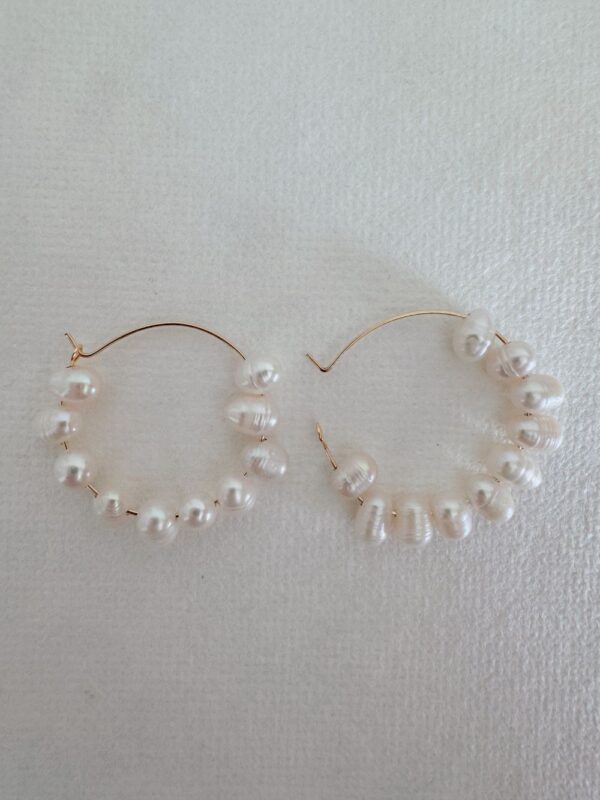 French Pearl Hoop - Image 3