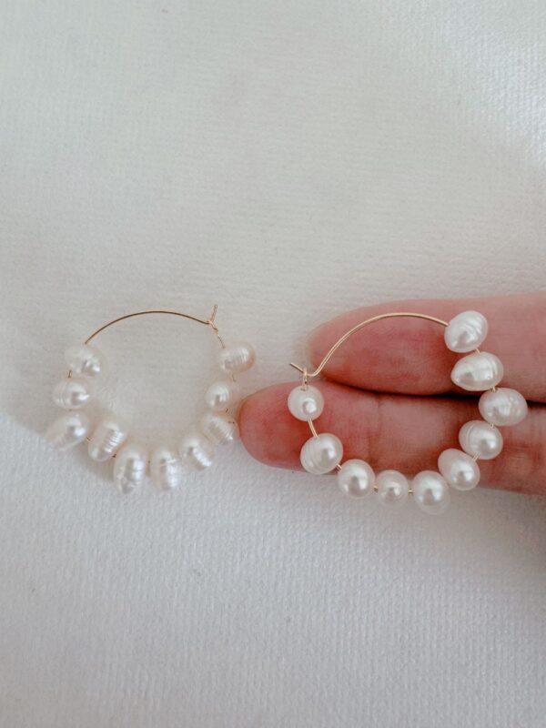 French Pearl Hoop - Image 4