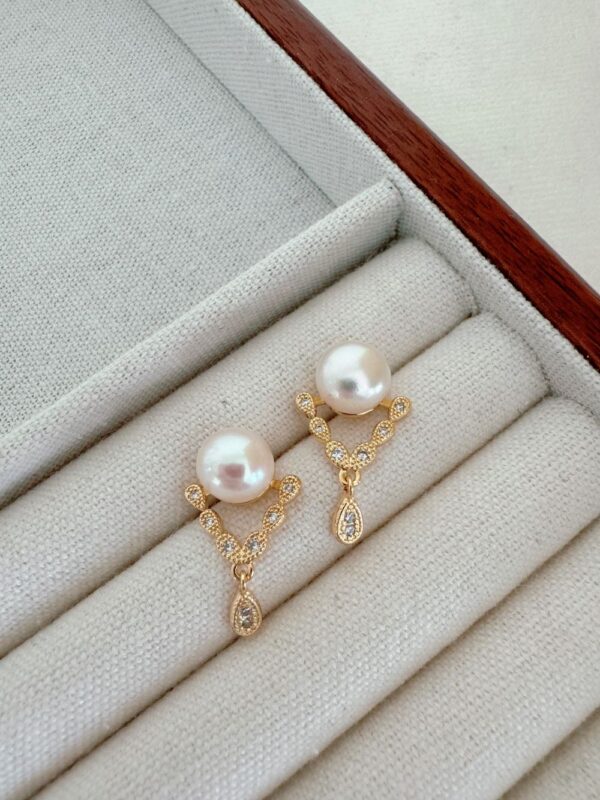 French Water Drop Earrings