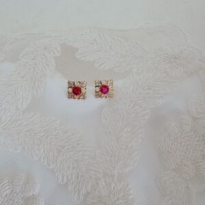 French Style Ruby Earrings
