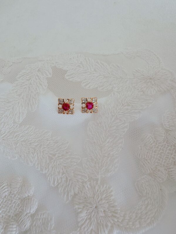 French Style Ruby Earrings