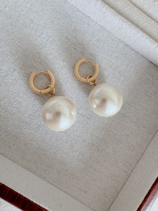 Fancy Pearl Ear Hoops - Image 3