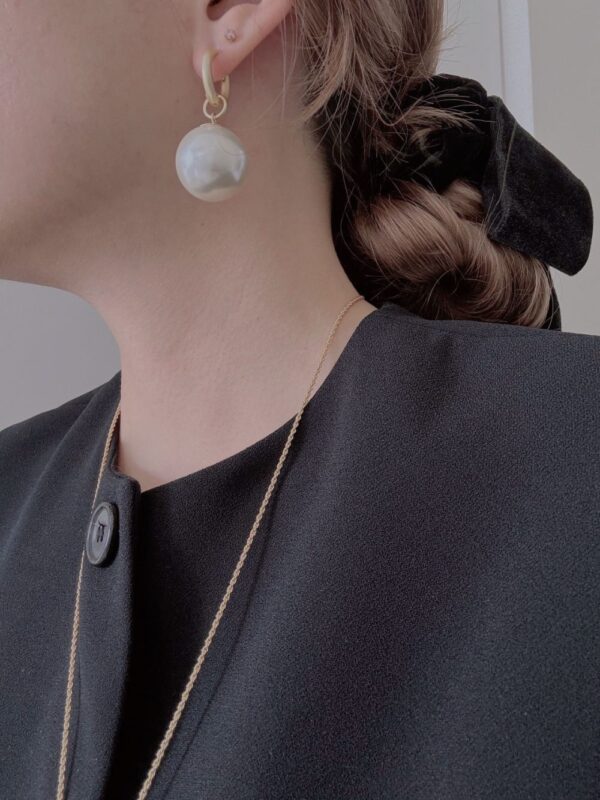Fancy Pearl Ear Hoops - Image 4