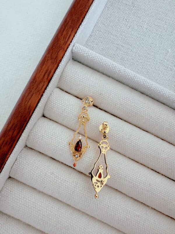 Palace Retro Garnet Earrings - Image 4