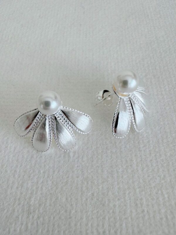 Soma Petal Brushed Earrings - Image 2
