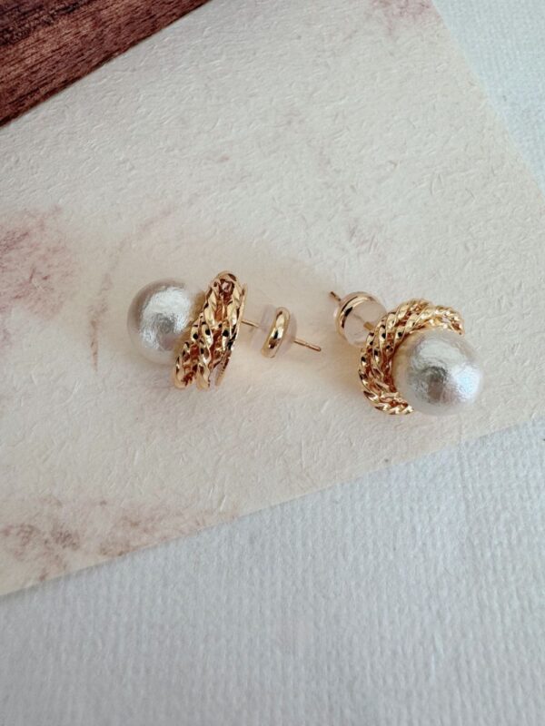 Atmospheric Small Bun Earrings - Image 3