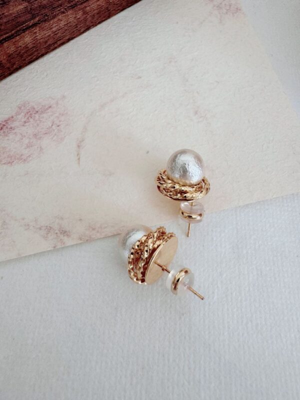 Atmospheric Small Bun Earrings - Image 4