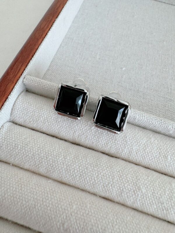 Square Black Elegant Earrings