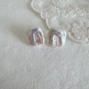 Vintage Baroque Square Pearl Earrings