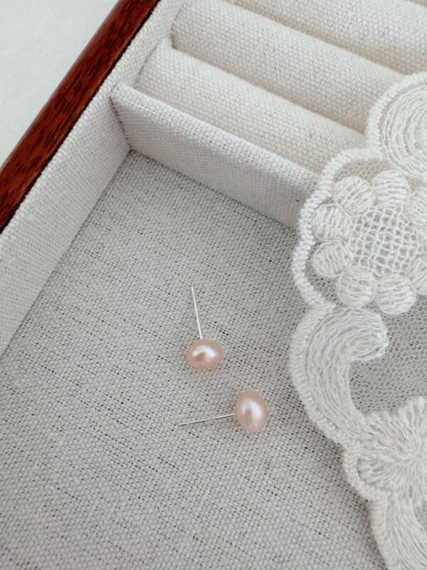 Petite Cotton Pink Earrings - Image 3