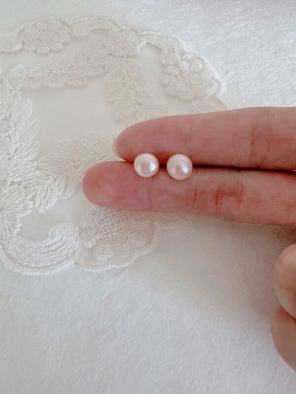 Petite Cotton Pink Earrings - Image 4