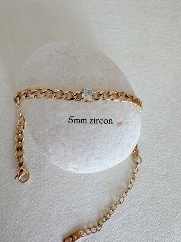 Amelie Zircon Chain Bracelet - Image 2