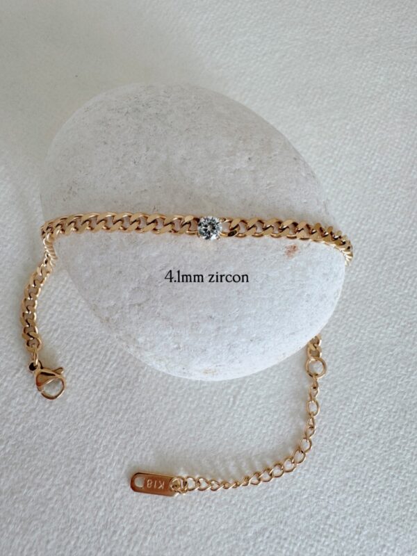 Amelie Zircon Chain Bracelet - Image 3