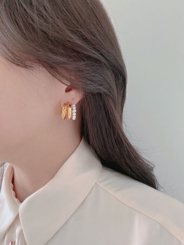 Triple Layer Retro Hoop Earring - Image 3