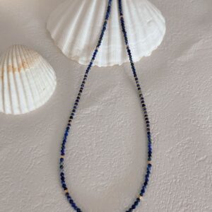 Fresh Blue Love Beaded Necklace
