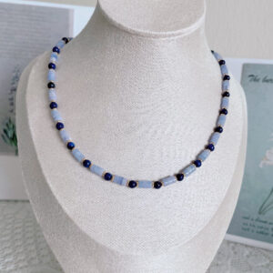 Retro Lapis Lazuli Beaded Necklace