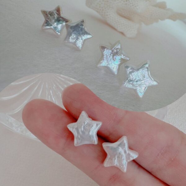 Star Baroque Pearl Earrings - Image 5