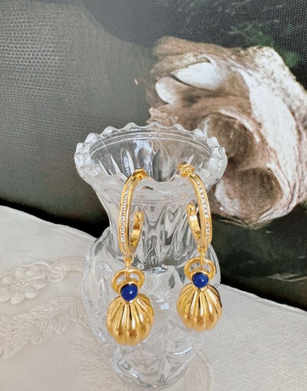 Nutmeg Lapis Lazuli Earrings - Image 3