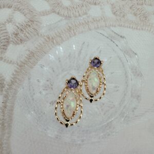 Opal Tanzanite Earrings