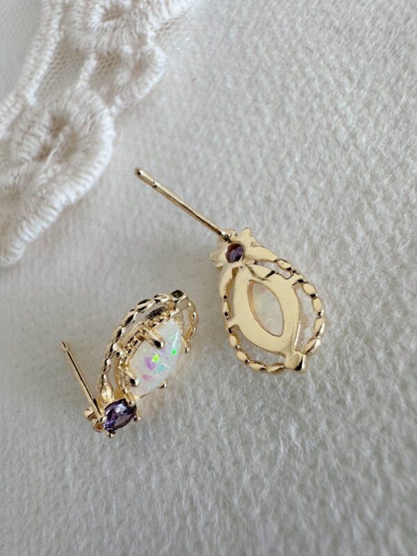 Opal Tanzanite Earrings - Image 4
