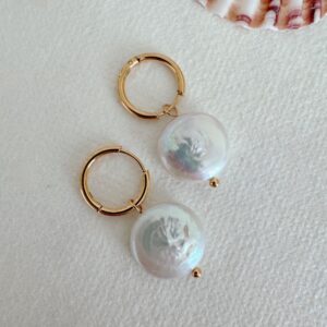 Button Pearl Earrings