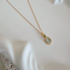 Medusa Light Blue Stone Necklace
