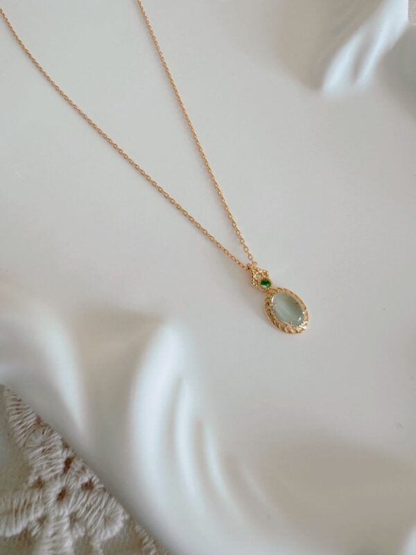 Medusa Light Blue Stone Necklace