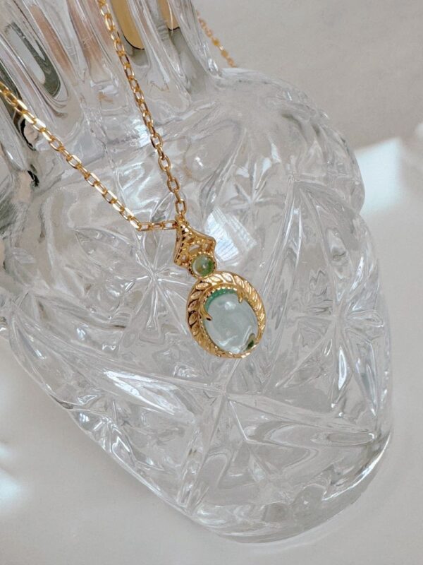 Medusa Light Blue Stone Necklace - Image 3