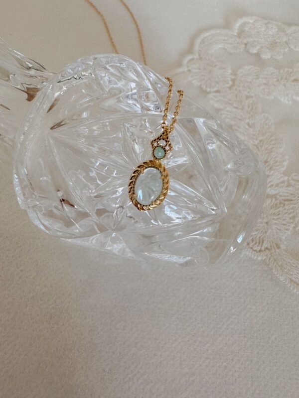 Medusa Light Blue Stone Necklace - Image 4