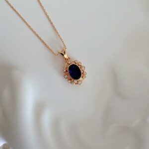 Vanessa Blue Sapphire Zircon Necklace