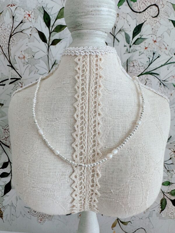 Pearl & Silver Beads Necklace - Image 5