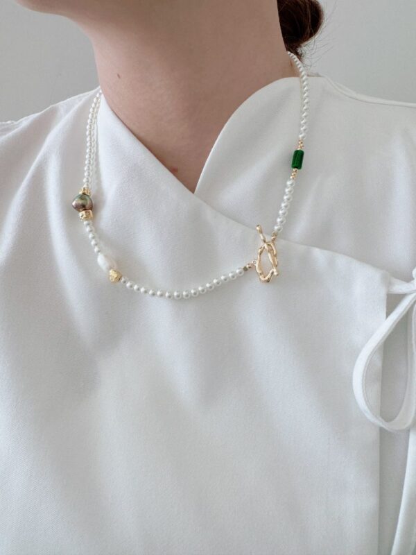 Darcy OT Buckle Pearl Necklace