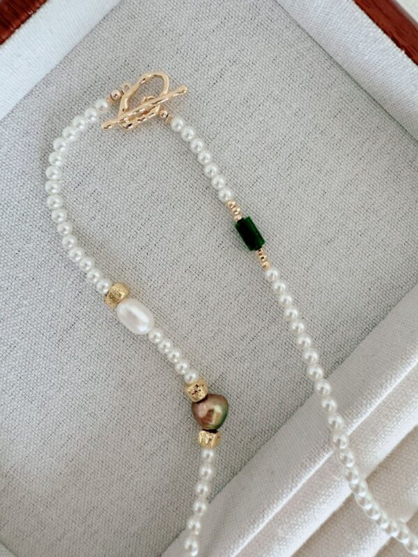 Darcy OT Buckle Pearl Necklace - Image 3