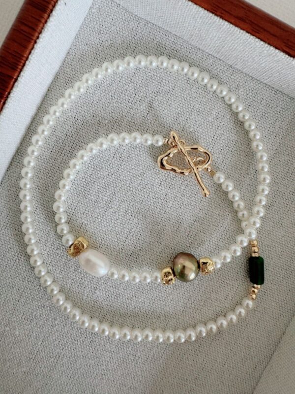 Darcy OT Buckle Pearl Necklace - Image 4