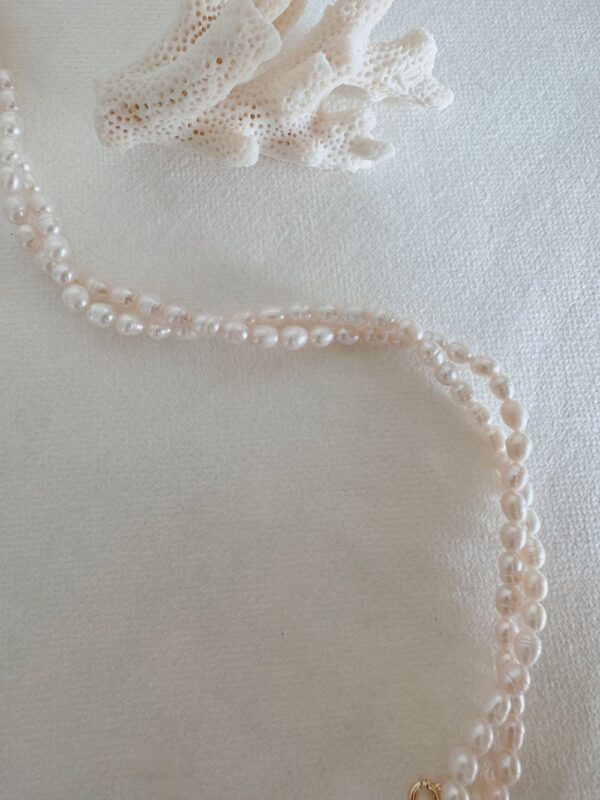 Double Layer Pearl Necklace - Image 4