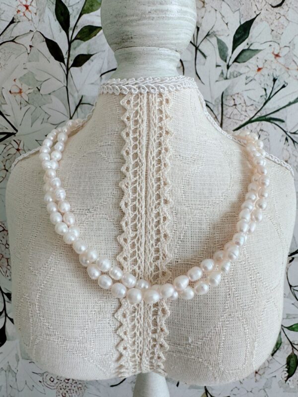 Double Layer Pearl Necklace - Image 5