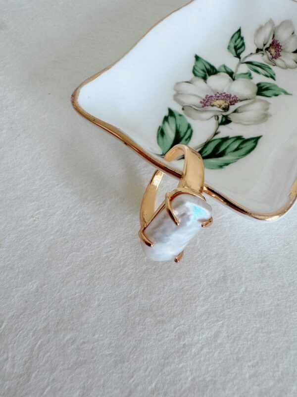 Baroque Pearl Open Ring - Image 5
